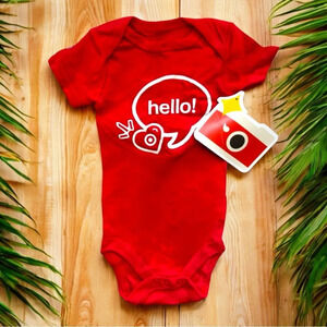 NWT Target ‘Hello’ Red Onsie - Baby’s First Target Trip - 3-6M